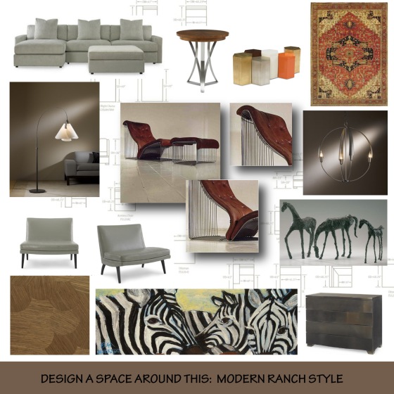 Modern ranch style interior inspired by the Pantonova Chaise.